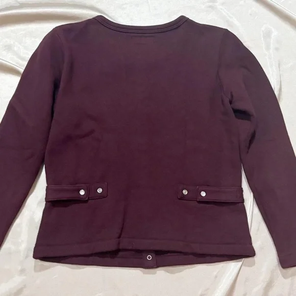 Agnes B. Burgundy Cardigan - Picture 3 of 9